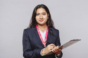 The Beautiful smiling business woman portrait. Smiling female re