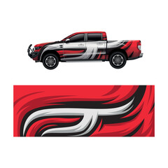 Car decal wrap design vector