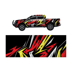 Car decal wrap design vector