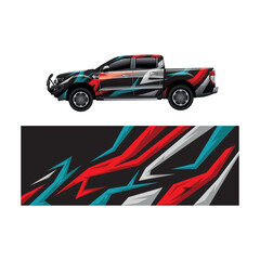 Fototapeta premium Car decal wrap design vector