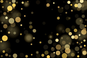 Fototapeta na wymiar Gold glitter confetti, great design for any purpose. Party decor.