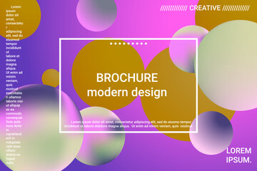 Abstract geometric texture. 3d ball shape gradients for decoration design.