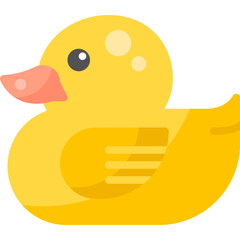 Rubber Duck Doll Baby Kid Child Children Smiley Emoticon Face Flat icon