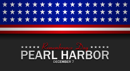 Pearl Harbor Remembrance day theme. Vector illustration. Suitable for Poster, Banners, background and greeting card. 