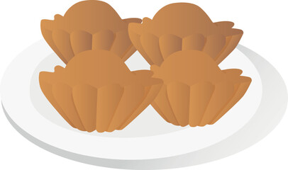 Traditional portuguese muffins - queques