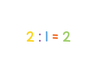 divided mathematics for children vector template