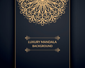 Luxury Ornamental Floral  Mandala Background Design With Golden Mandala