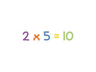 multiplication mathematics for children vector template