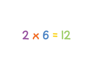 multiplication mathematics for children vector template