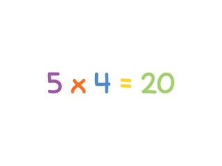 multiplication mathematics for children vector template