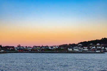 Cold and a magnificent December light in Helgeland, Nordland county, Norway, Europe