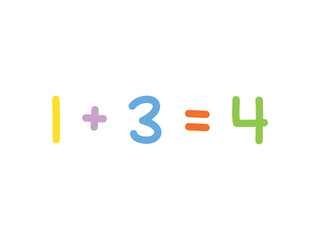 addition mathematics for children vector template