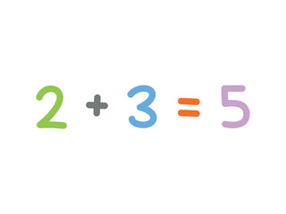 addition mathematics for children vector template