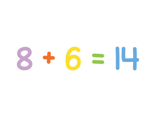 addition mathematics for children vector template