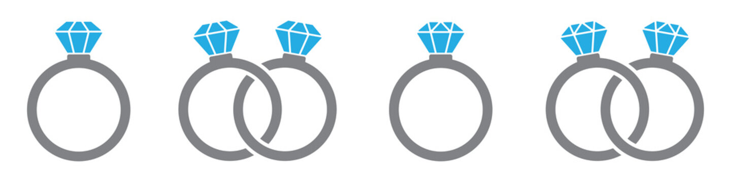 Ring with diamond icon, vector illustration