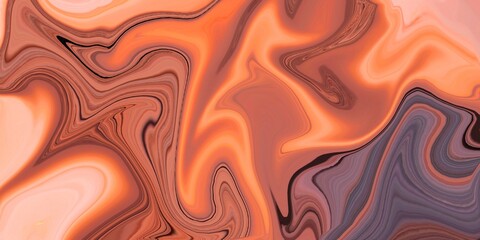 background of chocolate color marble, abstract glowing swirl watercolor fluid wallpaper waves