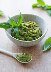 Green basil pesto