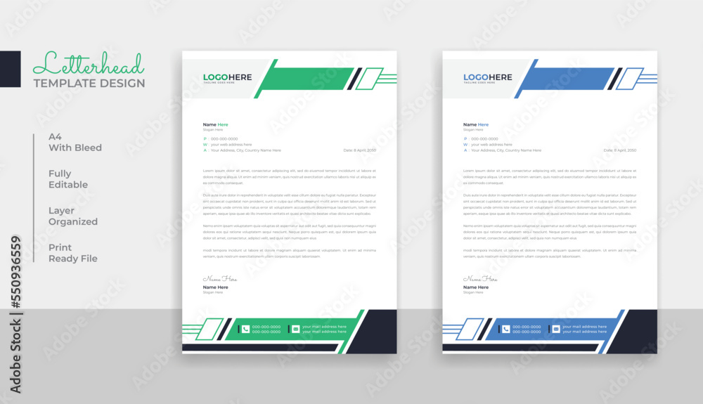 Poster professional and creative business letterhead design