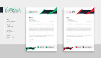 Creative corporate letterhead template design