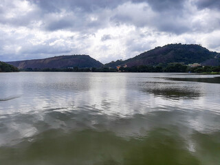 lake and mountains