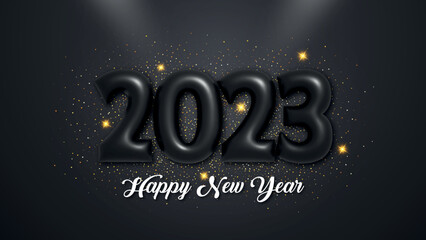Happy New Year 2023 3D Text Effect 