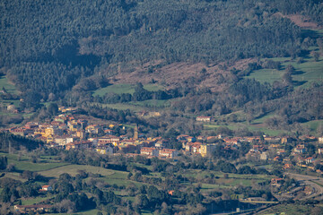 Fototapeta na wymiar Aerial view of the Colunga town in Spain