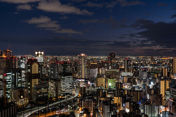 Fototapeta na wymiar 大阪の100万ドルの夜景