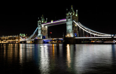 Fototapeta na wymiar A long view of Tower Bridge