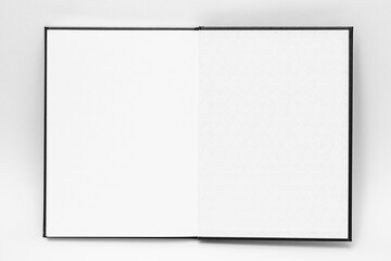a blank notebook in the white background