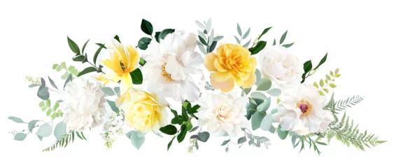 Rolgordijnen Wedding summer bouquet. Elements are isolated and editable © lavendertime