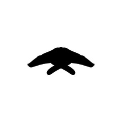 Bird icon. Simple style nature travel big sale poster background symbol. Bird brand logo design element. Bird t-shirt printing. Vector for sticker.