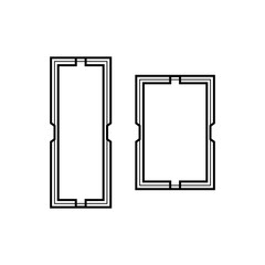 Art deco gold frames set collection decorations, Golden art deco ornaments, retro geometric ornamental frame - classic luxurious gold frames, wedding invitation, celebration event bundle