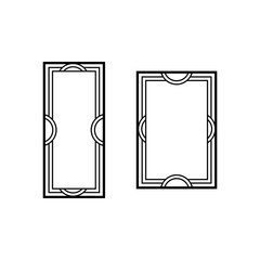 Art deco gold frames set collection decorations, Golden art deco ornaments, retro geometric ornamental frame - classic luxurious gold frames, wedding invitation, celebration event bundle