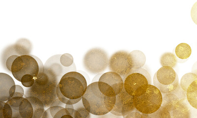 Lense circles with golden texture, abstract circular overlay design, isolated object with transparent background