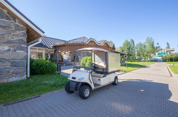 golf cart in a country villa