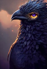 Fototapeta premium Majestic king of crows portrait