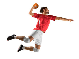 Handball player players in action - 550942703