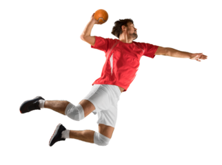 Handball player players in action