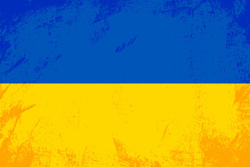 Grunge Ukraine flag. Original colors and proportions. - 550943700