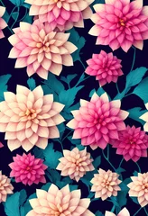 Meubelstickers Vintage background of beautiful flowers . Floral background. Natural pattern wallpaper or greeting card © DNY3D