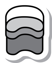 ミニステッカーキャンプアイコン 飯盒