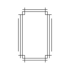 Art deco golden frames decorations, Golden art deco ornaments, retro geometric ornamental frame - classic luxurious gold frames, wedding invitation, celebration event