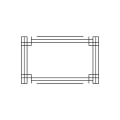 Art deco golden frames decorations, Golden art deco ornaments, retro geometric ornamental frame - classic luxurious gold frames, wedding invitation, celebration event