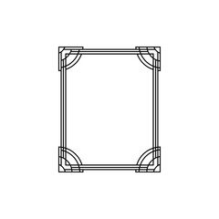 Art deco golden frames decorations, Golden art deco ornaments, retro geometric ornamental frame - classic luxurious gold frames, wedding invitation, celebration event