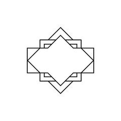 Art deco golden frames decorations, Golden art deco ornaments, retro geometric ornamental frame - classic luxurious gold frames, wedding invitation, celebration event