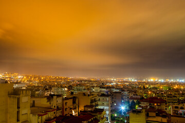 Fototapeta premium Sunrise in the city of Thessaloniki, Greece.
