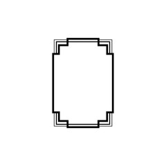 Art deco golden frames decorations, Golden art deco ornaments, retro geometric ornamental frame - classic luxurious gold frames, wedding invitation, celebration event