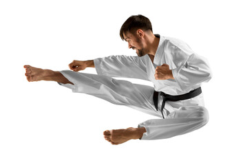 Karate master. Isolated background © Andrey Burmakin