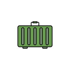 suitcase, luggage, bag, journey, travel line icon on white background. Elements of mountaineering icon. Can be used for web, logo, mobile app, UI, UX