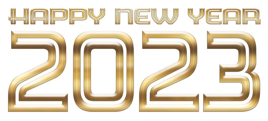 2023 happy new Year gold
